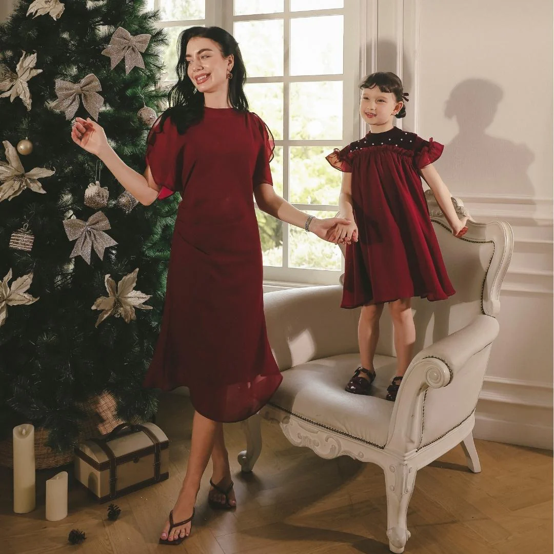 ZIEL KIDS - Stella Dress Terusan Chiffon Premium Couple Mom & Girl - Image 7
