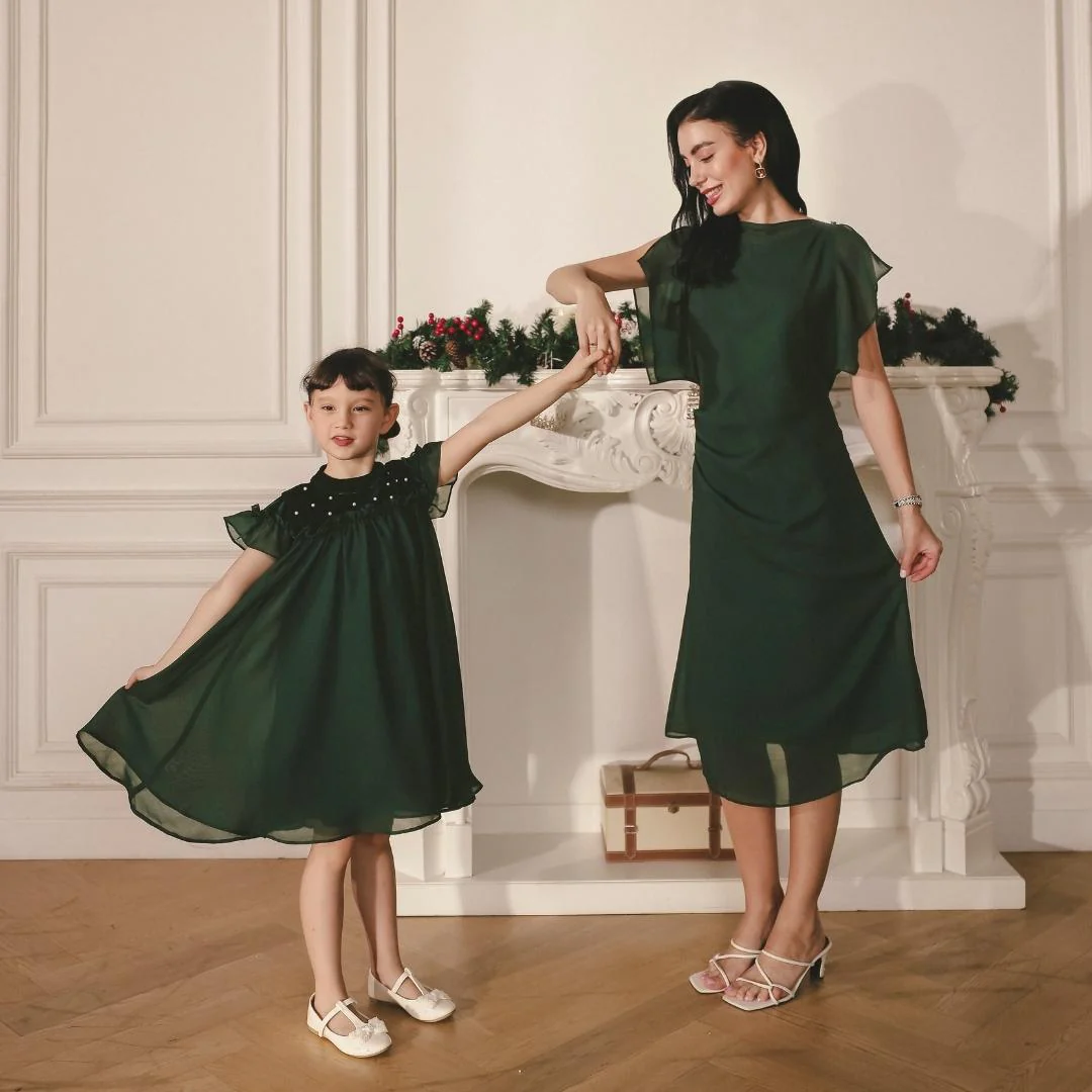 ZIEL KIDS - Stella Dress Terusan Chiffon Premium Couple Mom & Girl - Image 9