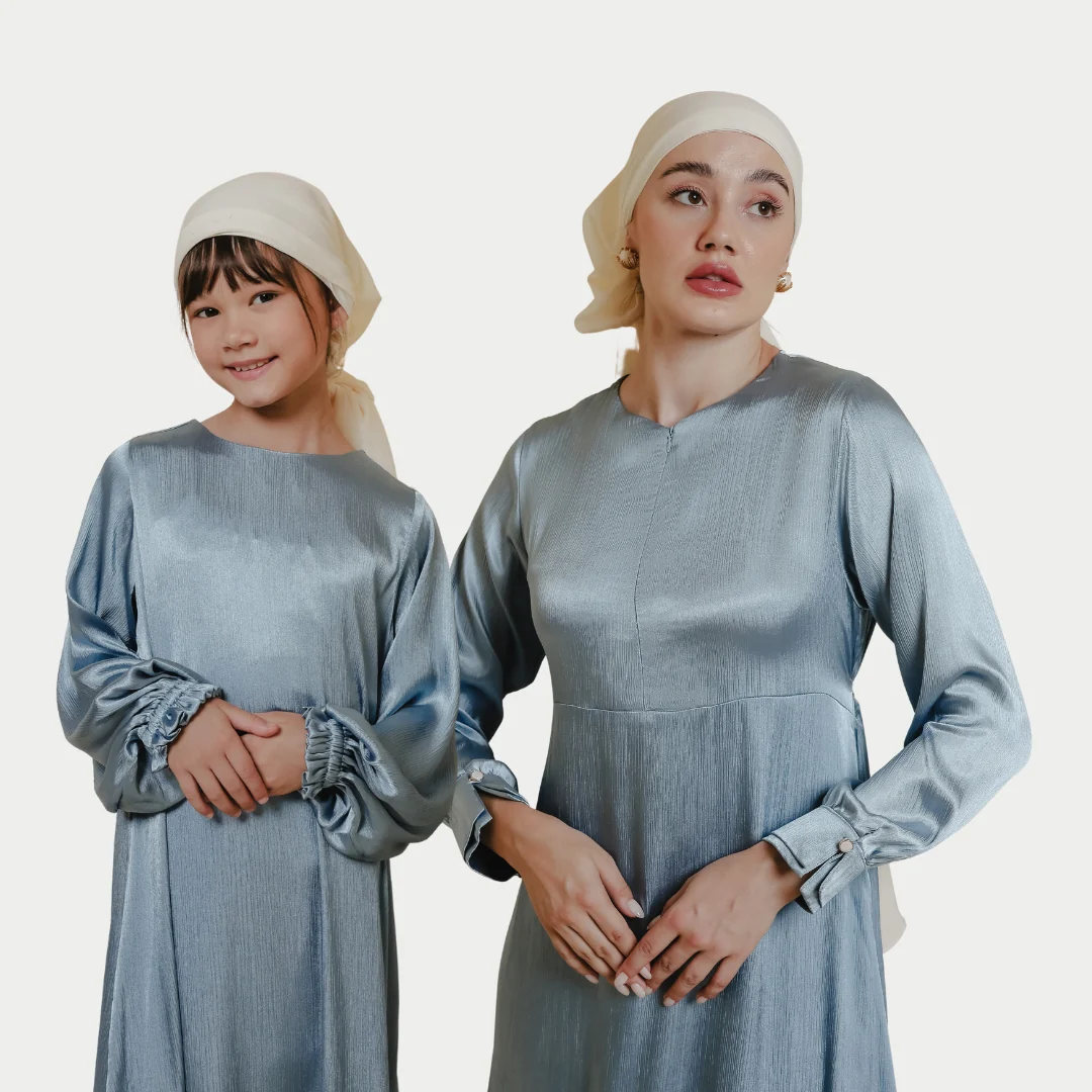 ZIEL KIDS - Alesha Dress Gamis Raya Terusan Brukat Bordir Premium Couple Mom & Girl - Image 4