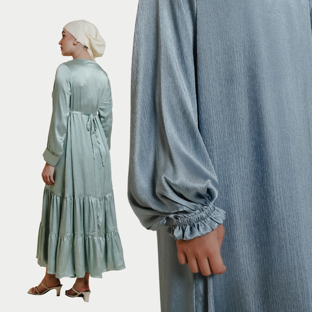 ZIEL KIDS - Alesha Dress Gamis Raya Terusan Brukat Bordir Premium Couple Mom & Girl - Image 6