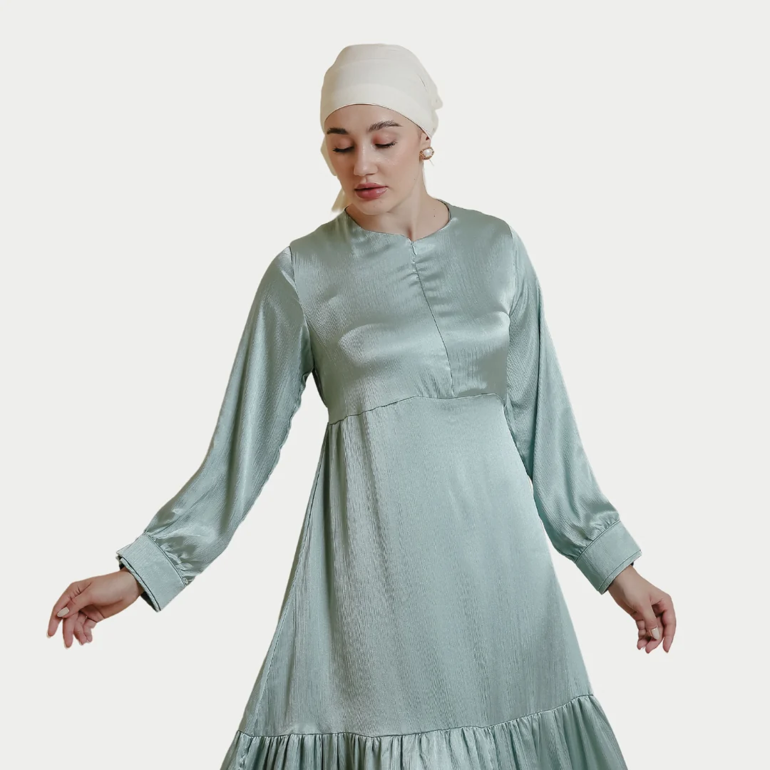 ZIEL KIDS - Alesha Dress Gamis Raya Terusan Brukat Bordir Premium Couple Mom & Girl - Image 8