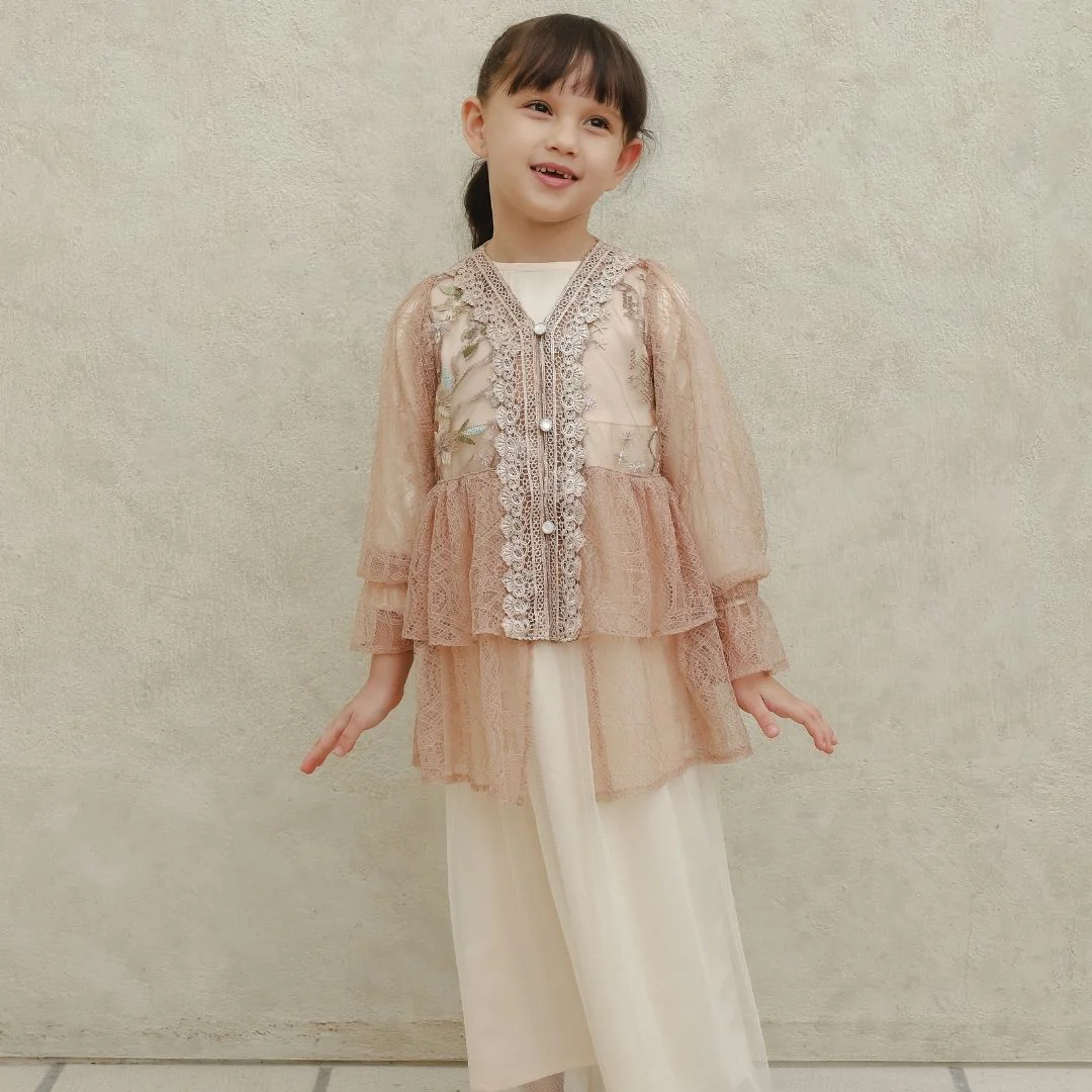 ZIEL KIDS - Ghaida Dress Gamis Raya Terusan Silk Premium Couple Mom & Girl - Image 3