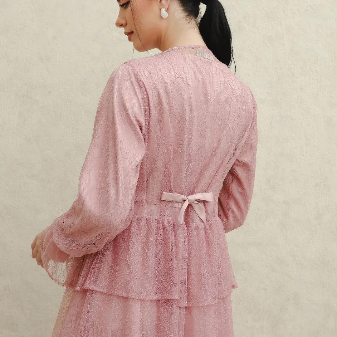 ZIEL KIDS - Ghaida Dress Gamis Raya Terusan Silk Premium Couple Mom & Girl - Image 4