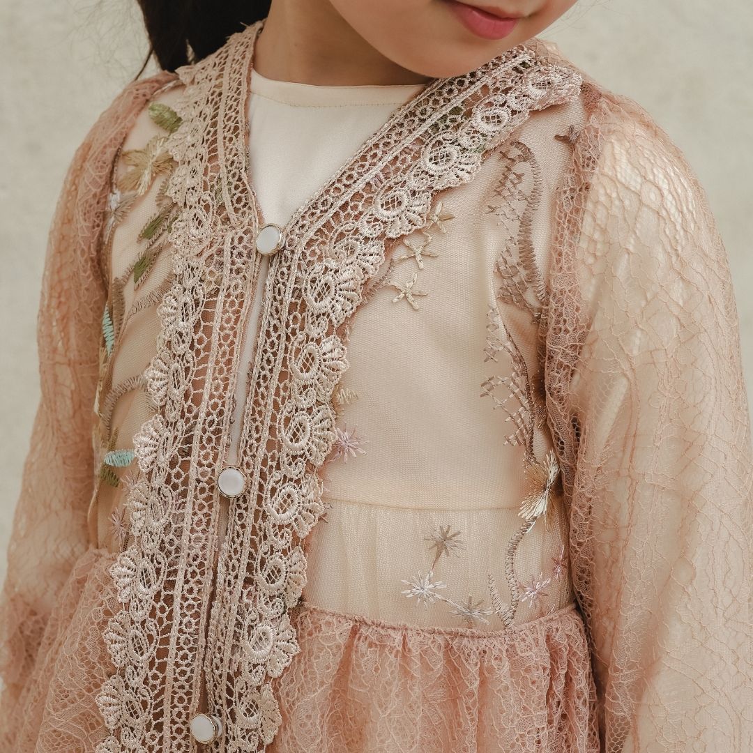ZIEL KIDS - Ghaida Dress Gamis Raya Terusan Silk Premium Couple Mom & Girl - Image 5