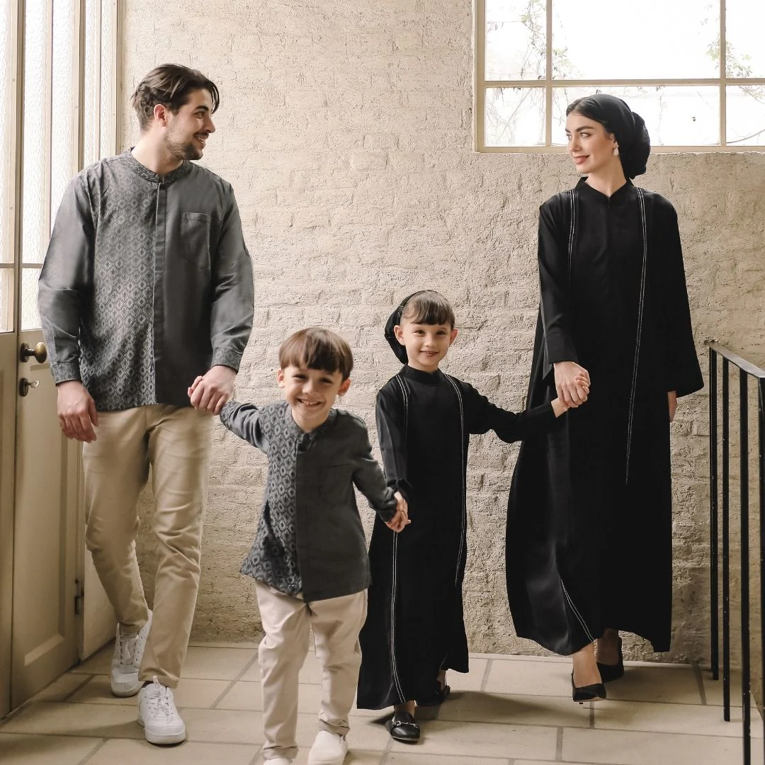 ZIEL KIDS - Hilya Dress Gamis Raya Terusan Silk Premium Couple Mom & Girl - Image 6
