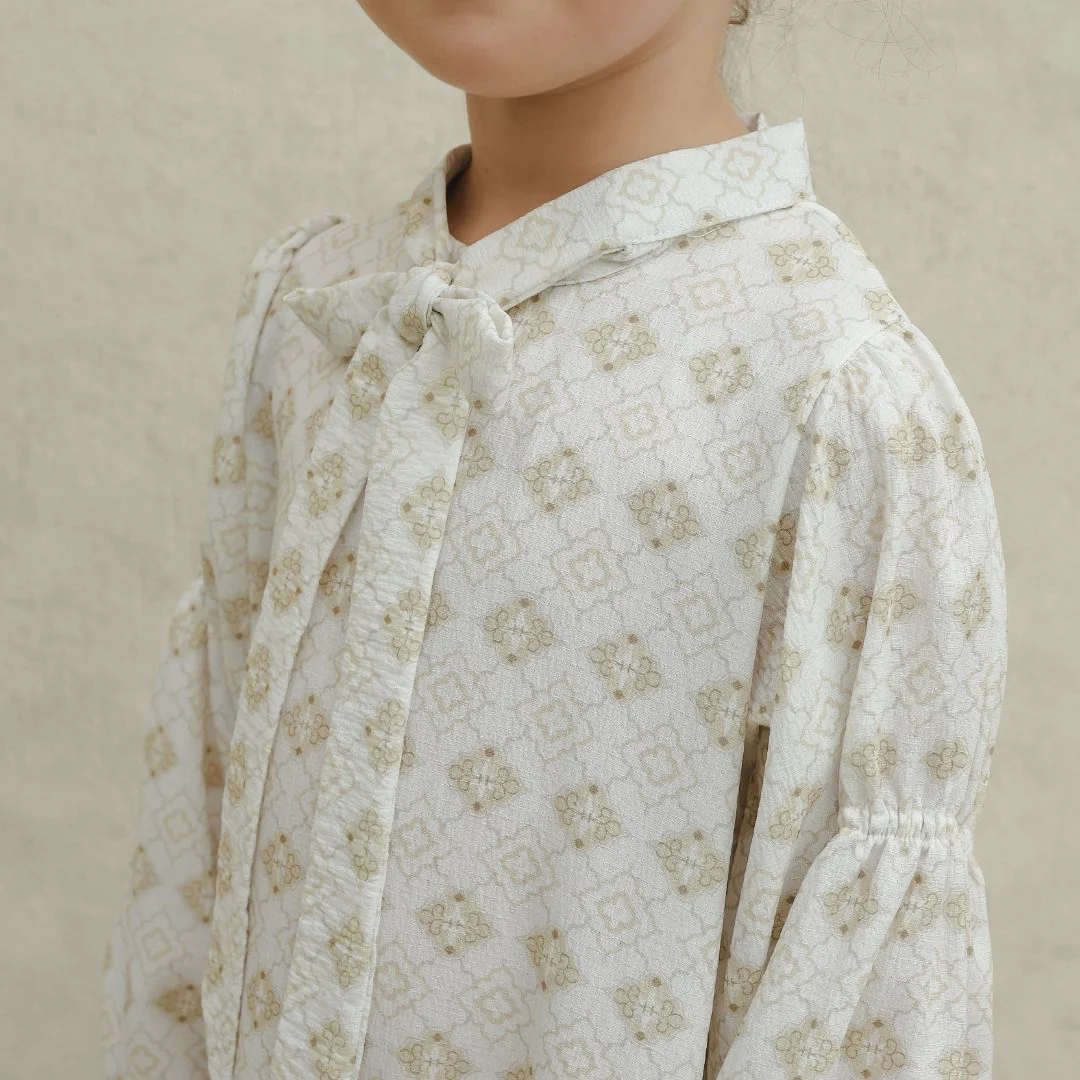 ZIEL KIDS - Mazaya Dress Gamis Raya Terusan Linen Premium Couple Mom & Girl - Image 5