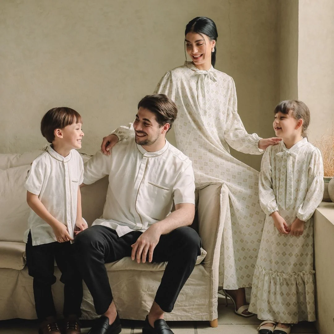 ZIEL KIDS - Mazaya Dress Gamis Raya Terusan Linen Premium Couple Mom & Girl - Image 7