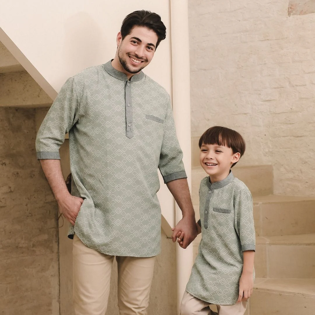 ZIEL KIDS - Nizam Kurta Koko Raya Atasan Katun Premium Couple Dad & Boy - Image 8