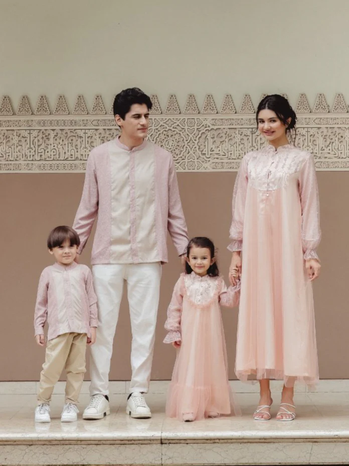ZIEL KIDS - Najwa Dress Gamis Raya Terusan Satin Premium Couple Mom & Girl - Image 14