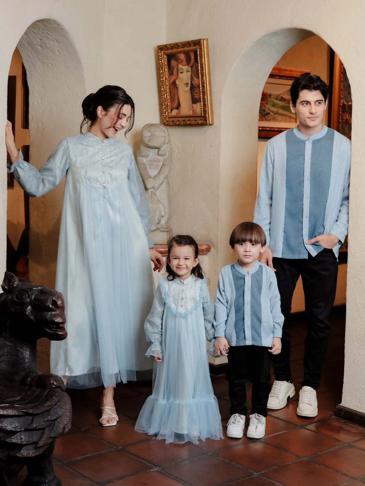 ZIEL KIDS - Najwa Dress Gamis Raya Terusan Satin Premium Couple Mom & Girl - Image 15