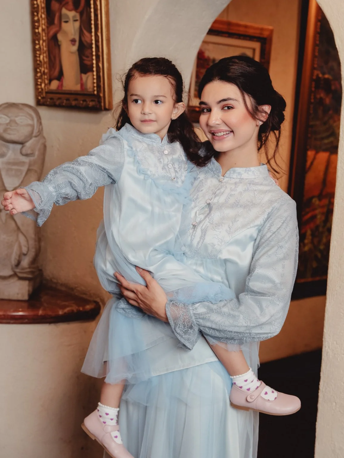 ZIEL KIDS - Najwa Dress Gamis Raya Terusan Satin Premium Couple Mom & Girl - Image 19