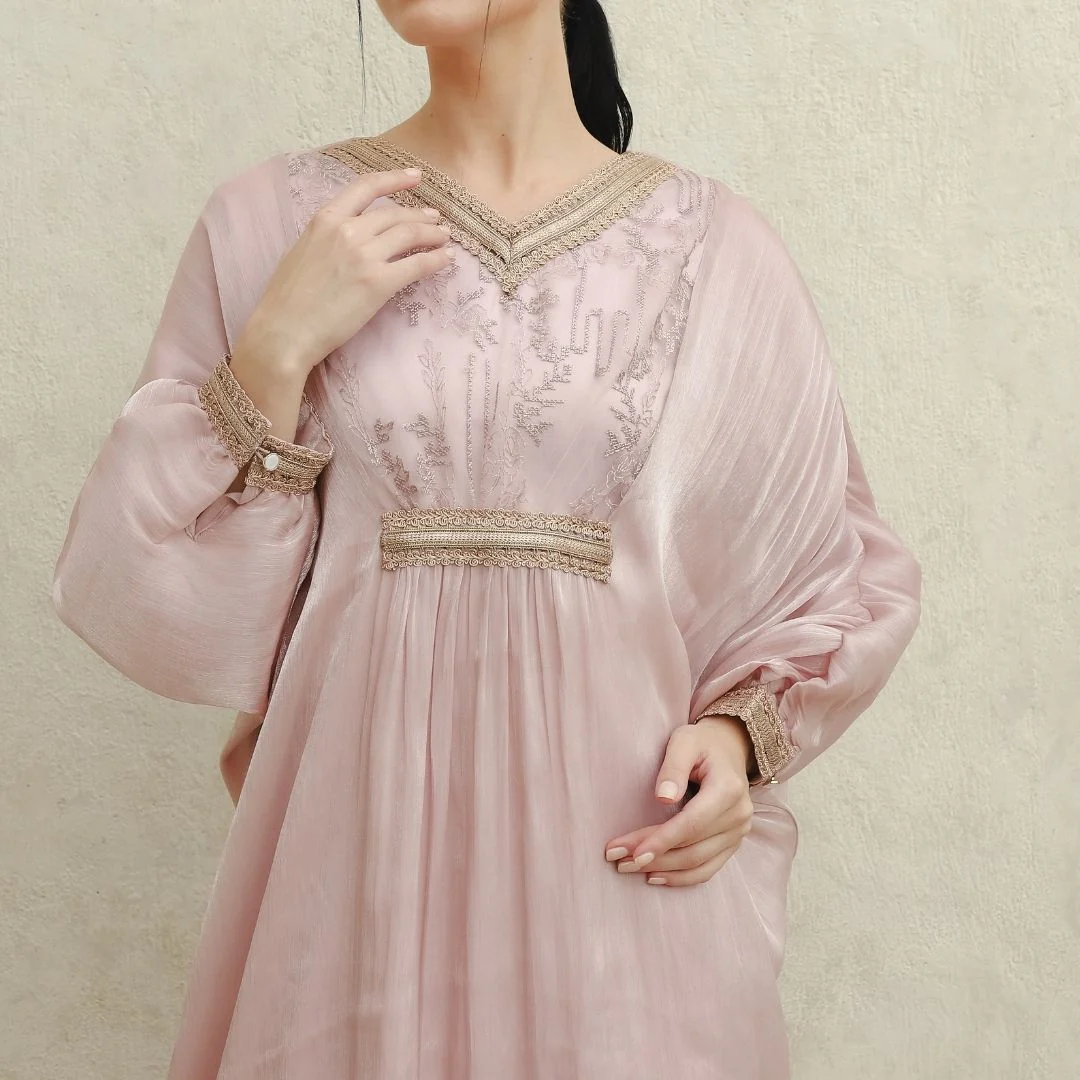 ZIEL KIDS - Zarina Dress Gamis Raya Terusan Satin Premium Couple Mom & Girl - Image 4