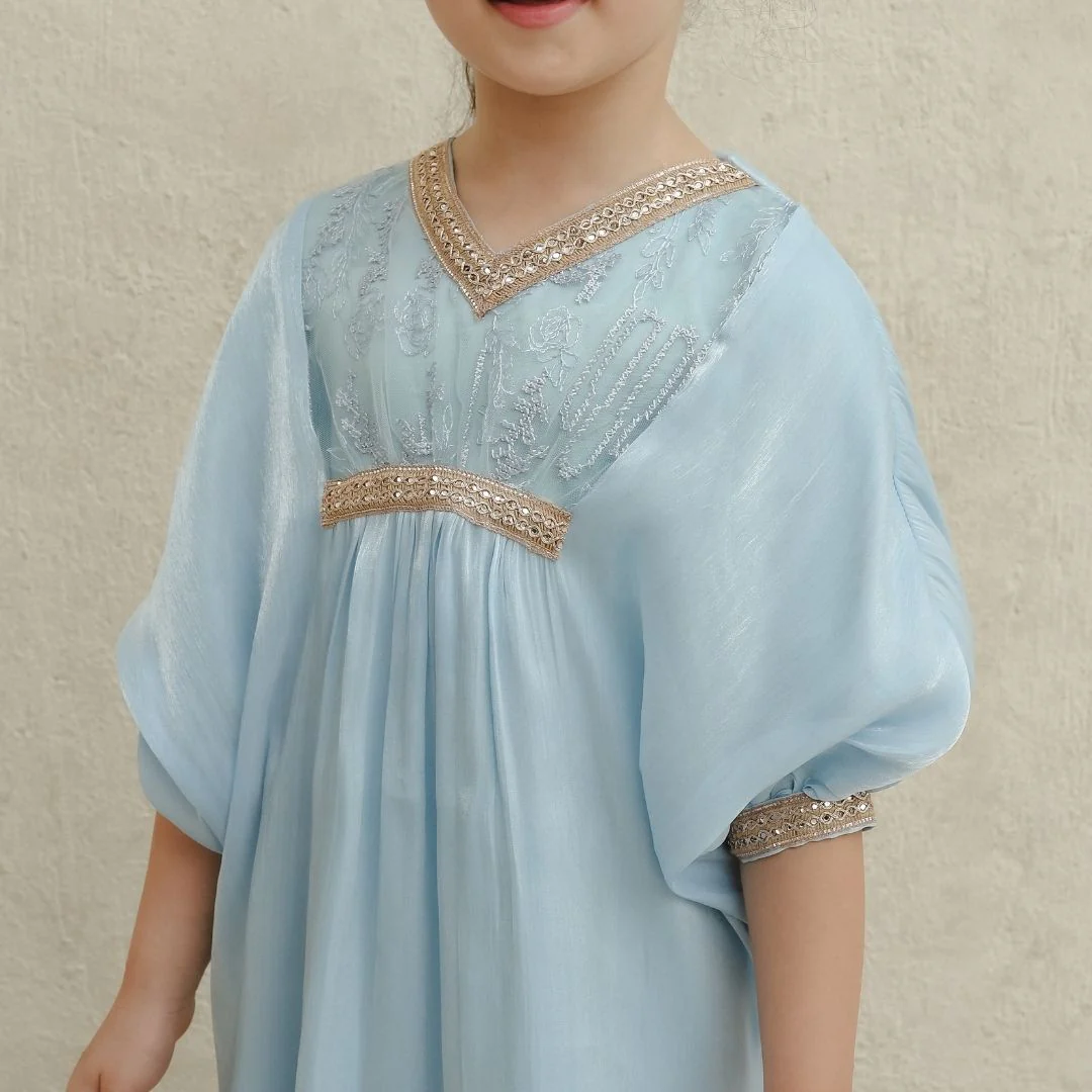 ZIEL KIDS - Zarina Dress Gamis Raya Terusan Satin Premium Couple Mom & Girl - Image 5