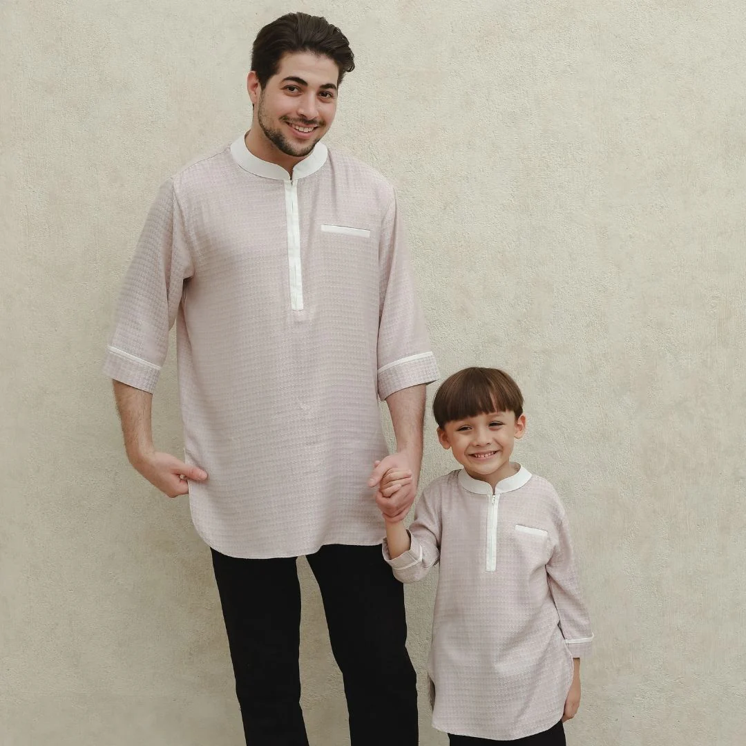 ZIEL KIDS - Zayn Kurta Koko Raya Atasan Katun Premium Couple Dad & Boy - Image 3