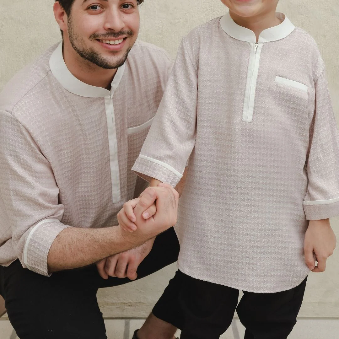 ZIEL KIDS - Zayn Kurta Koko Raya Atasan Katun Premium Couple Dad & Boy - Image 5