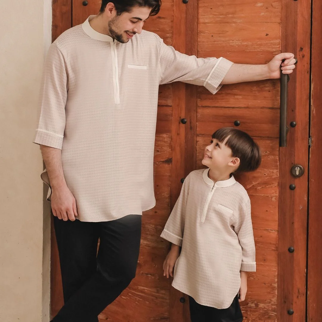 ZIEL KIDS - Zayn Kurta Koko Raya Atasan Katun Premium Couple Dad & Boy - Image 9