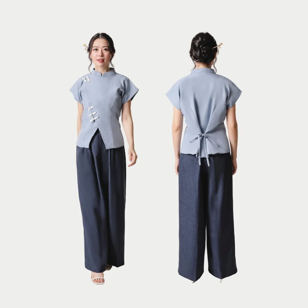 ZIEL KIDS - Aihan Set | CNY 2026 | Setelan Cheongsam Qipao Semiwool Premium | Couple Mom & Girl - Image 7