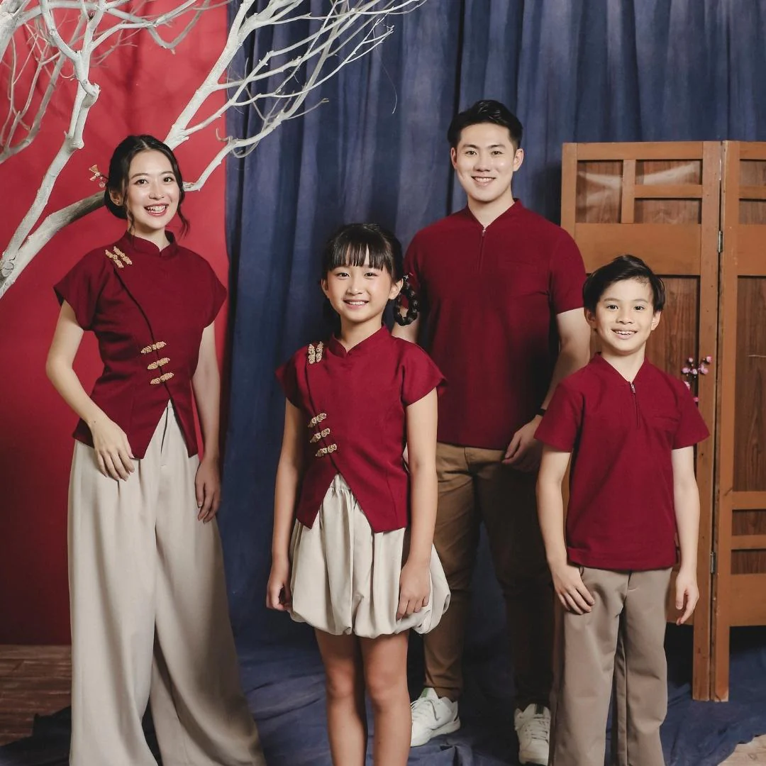ZIEL KIDS - Aihan Set | CNY 2026 | Setelan Cheongsam Qipao Semiwool Premium | Couple Mom & Girl - Image 8