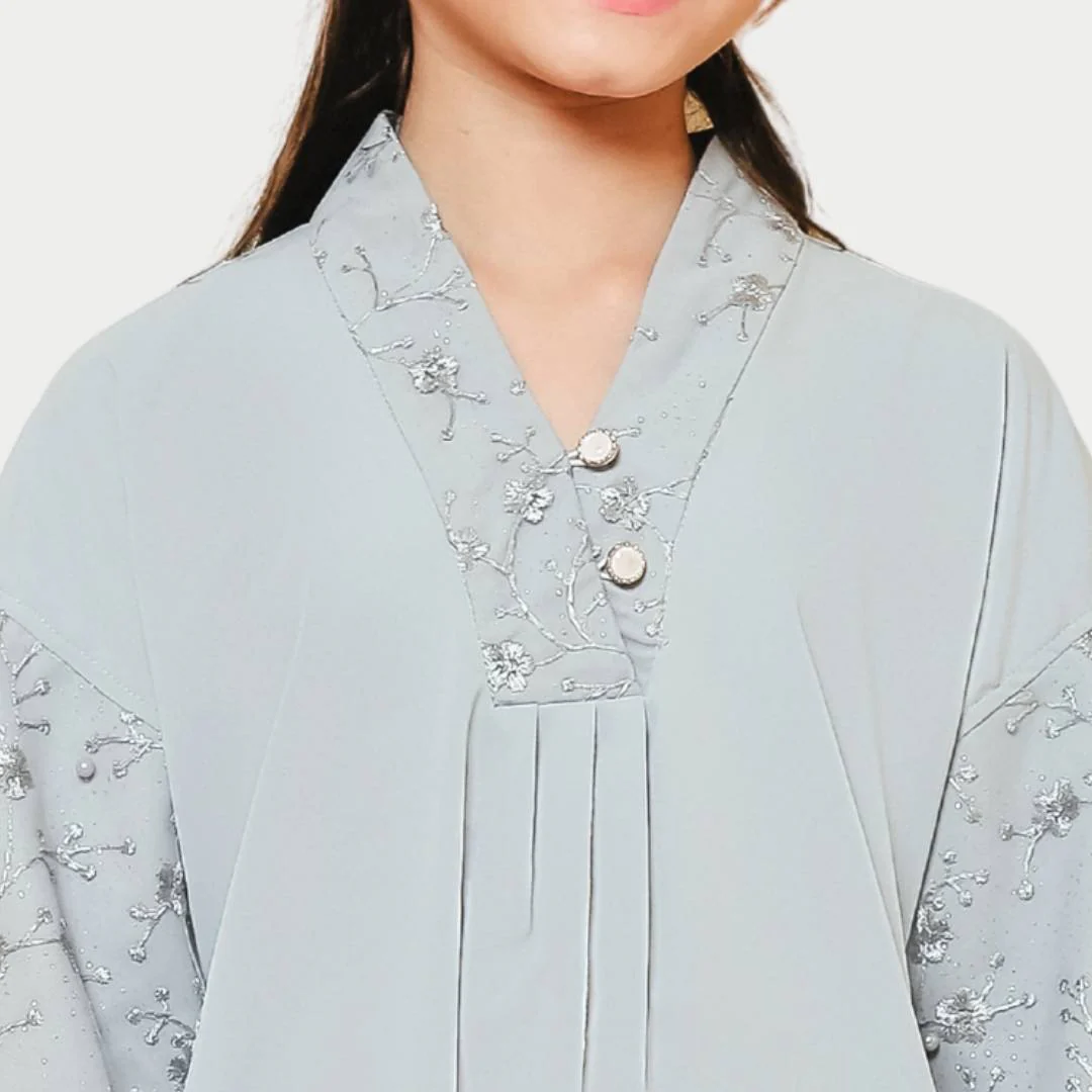 ZIEL KIDS - Amirah Dress Gamis Lebaran 2026 Terusan Satin Premium Couple Raya Mom & Girl - Image 7