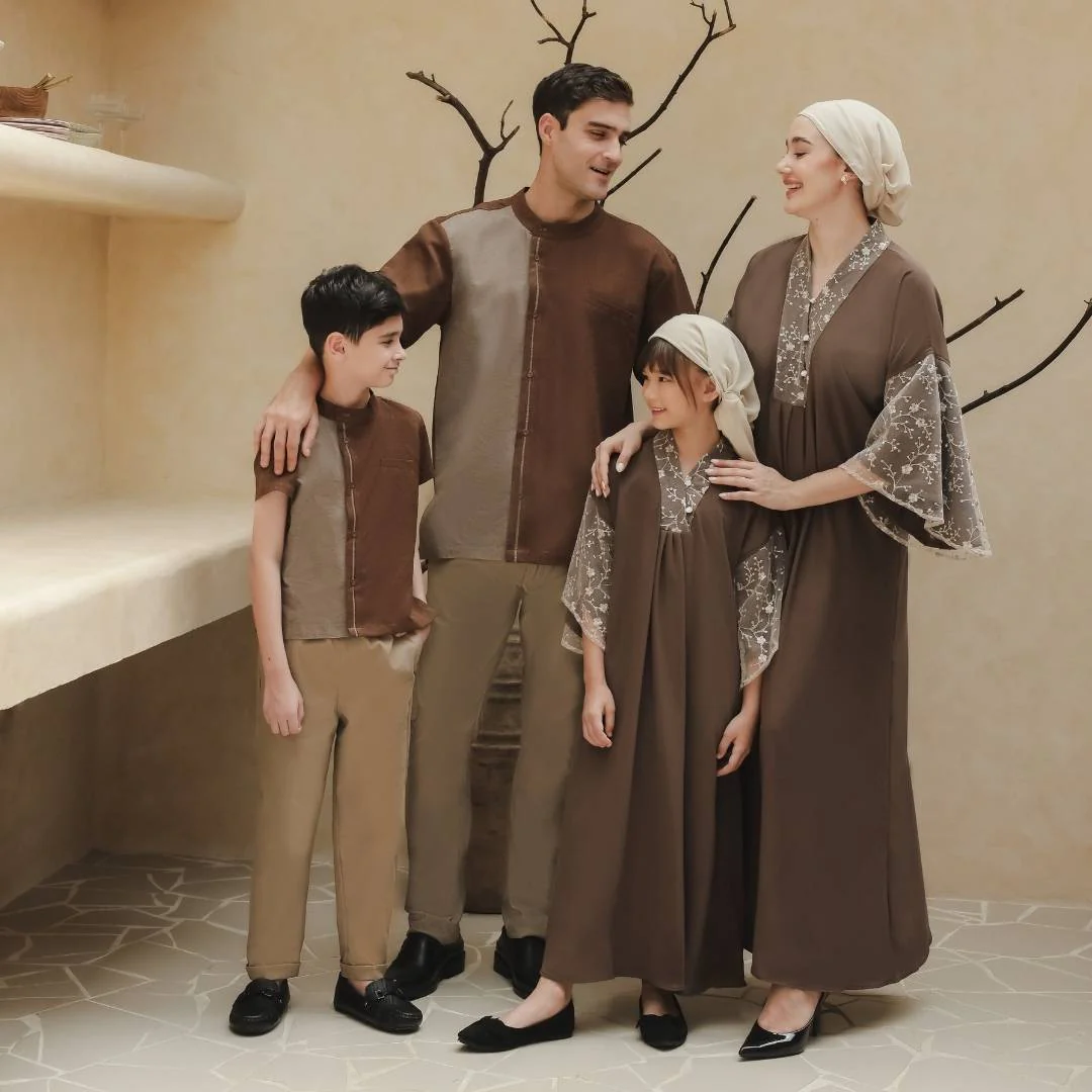 ZIEL KIDS - Amirah Dress Gamis Lebaran 2026 Terusan Satin Premium Couple Raya Mom & Girl - Image 8