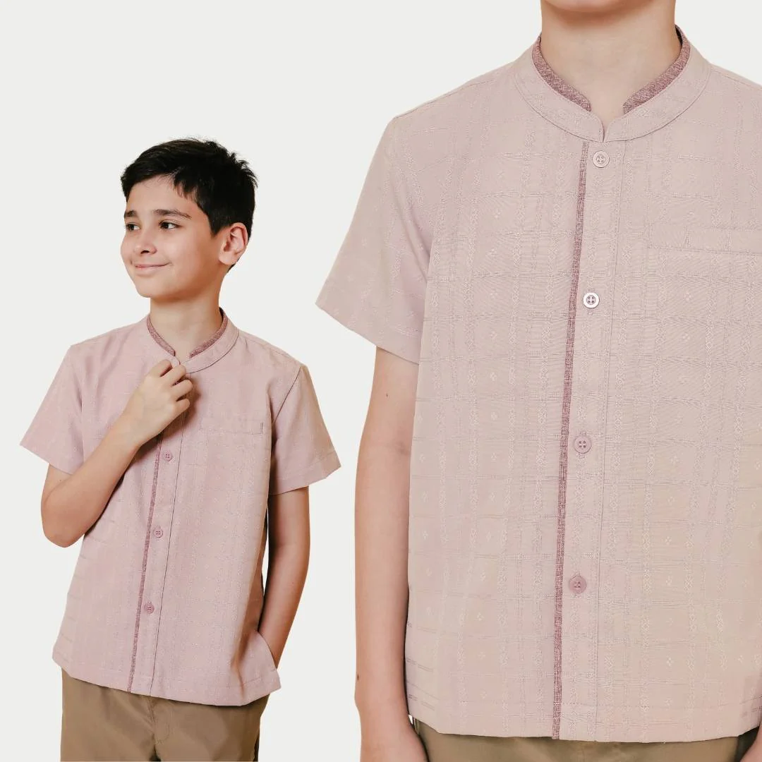 ZIEL KIDS - Ammar Koko Lebaran 2026 Atasan Kemeja Katun Premium Couple Raya Dad & Boy - Image 4