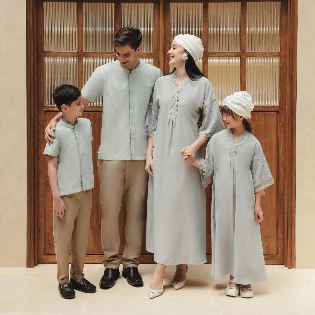 ZIEL KIDS - Ammar Koko Lebaran 2026 Atasan Kemeja Katun Premium Couple Raya Dad & Boy - Image 8