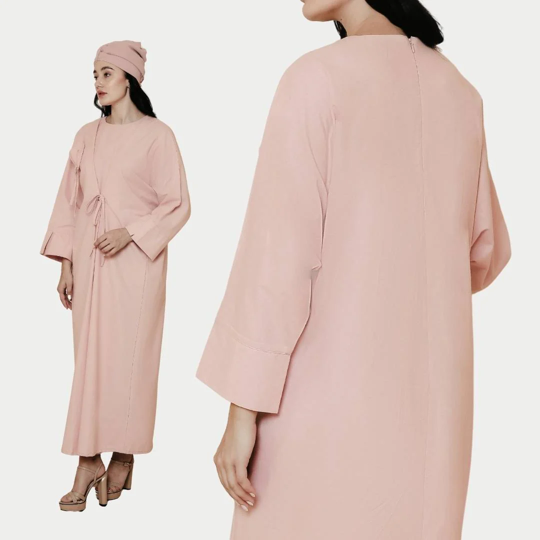 ZIEL KIDS - Athari Dress Gamis Lebaran 2026 Terusan Linen Premium Couple Raya Mom & Girl - Image 7