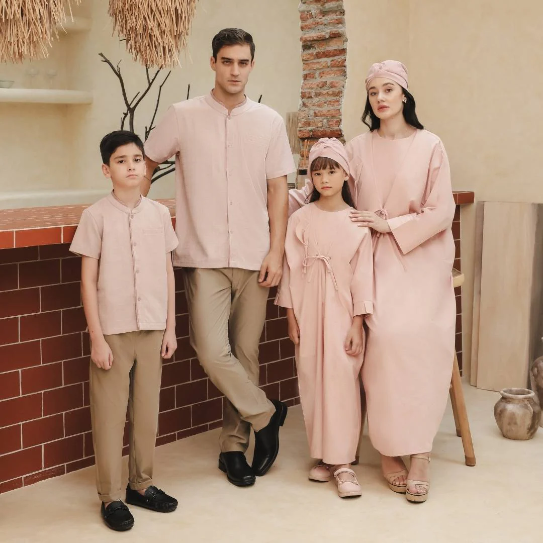 ZIEL KIDS - Athari Dress Gamis Lebaran 2026 Terusan Linen Premium Couple Raya Mom & Girl - Image 8