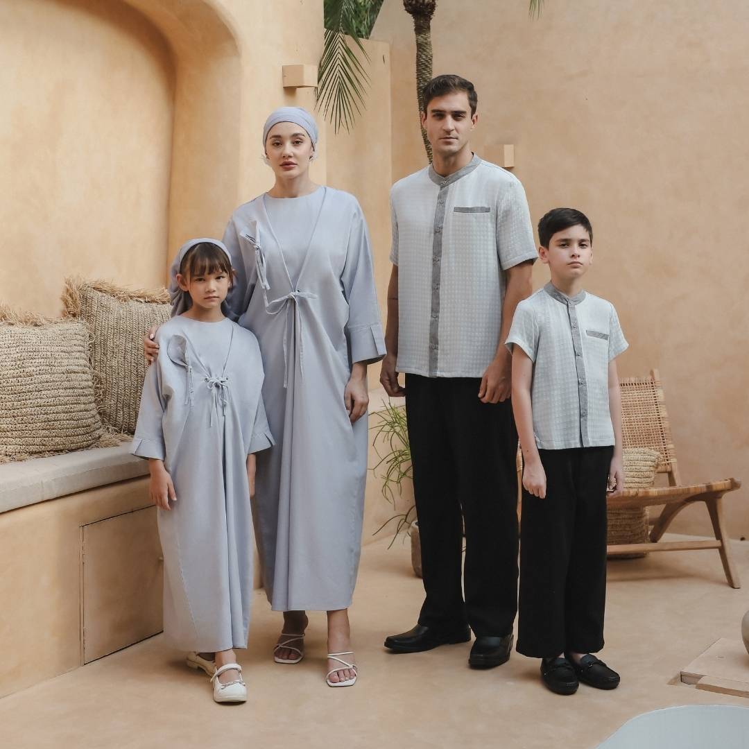 ZIEL KIDS - Athari Dress Gamis Lebaran 2026 Terusan Linen Premium Couple Raya Mom & Girl - Image 9