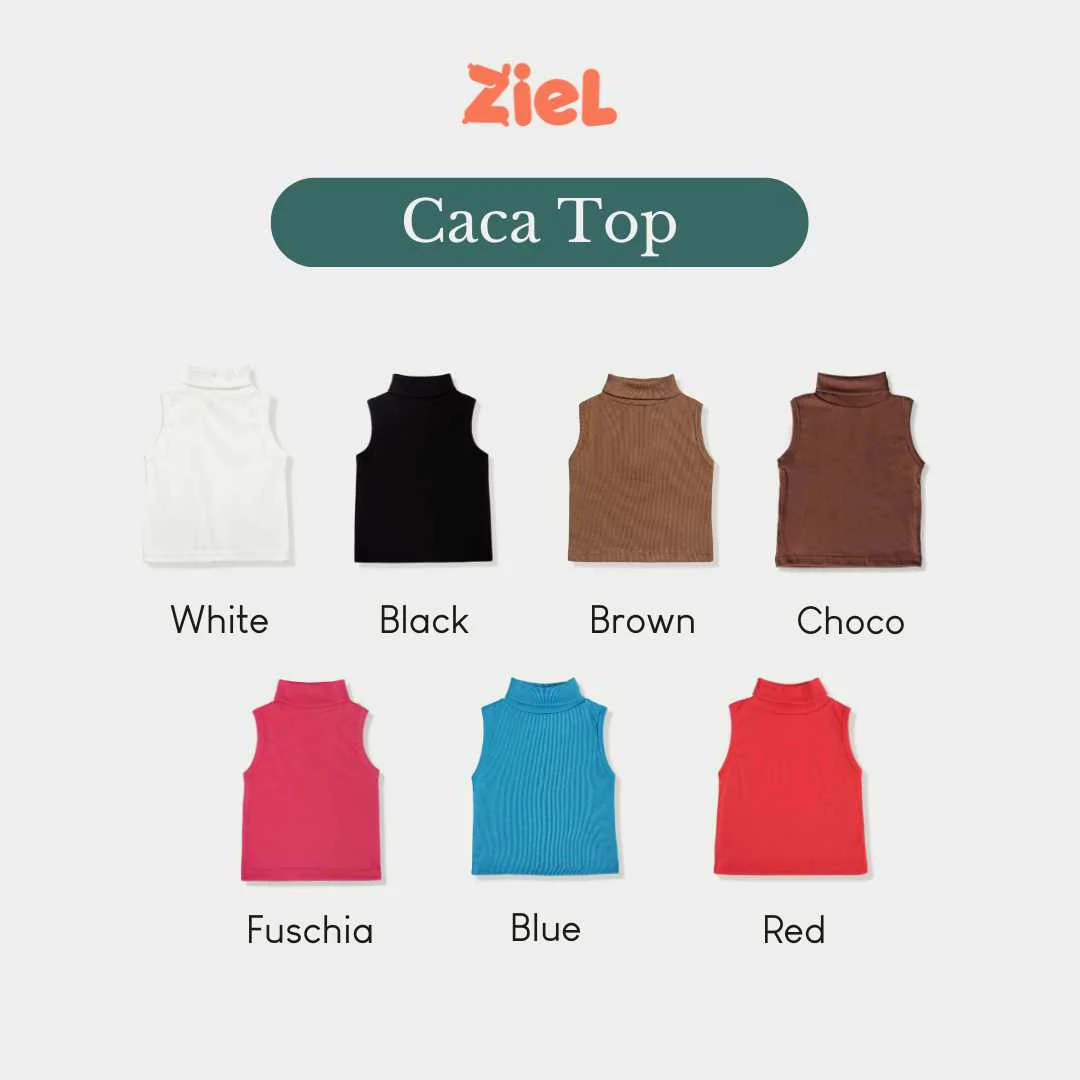 ZIEL KIDS Caca Top Baju Anak Perempuan Kaos Turtle Neck Rib Cotton Premium - Image 8