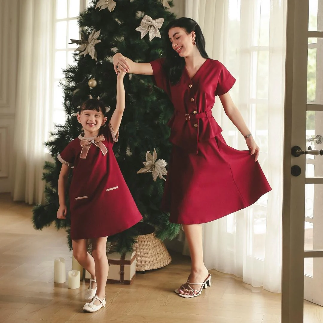 ZIEL KIDS - Carla Set & Dress Terusan Semiwool Premium Couple Mom & Girl - Image 7