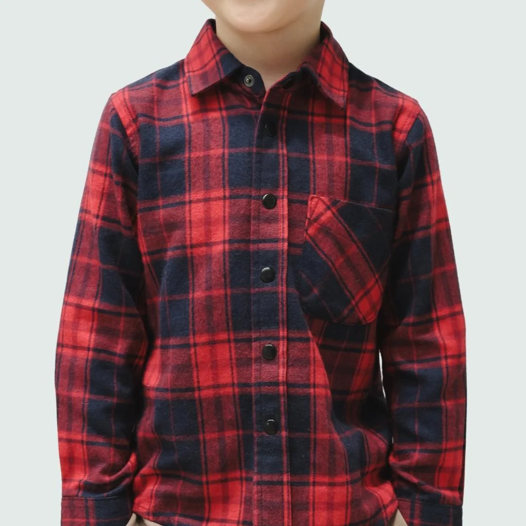ZIEL KIDS - Clement Top Kemeja Flannel Premium Couple Dad & Boy - Image 5