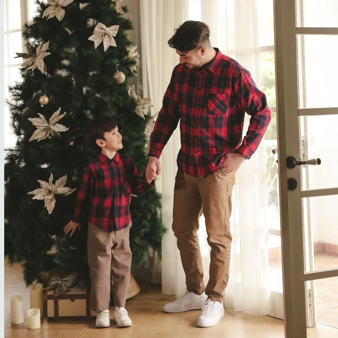 ZIEL KIDS - Clement Top Kemeja Flannel Premium Couple Dad & Boy - Image 8