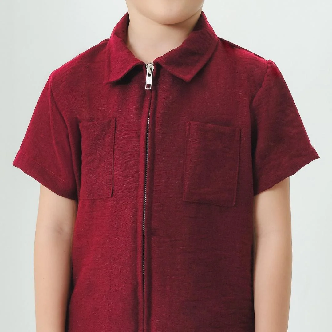 ZIEL KIDS - Cosmo Top Atasan Linen Crincle Premium Couple Dad & Boy - Image 4