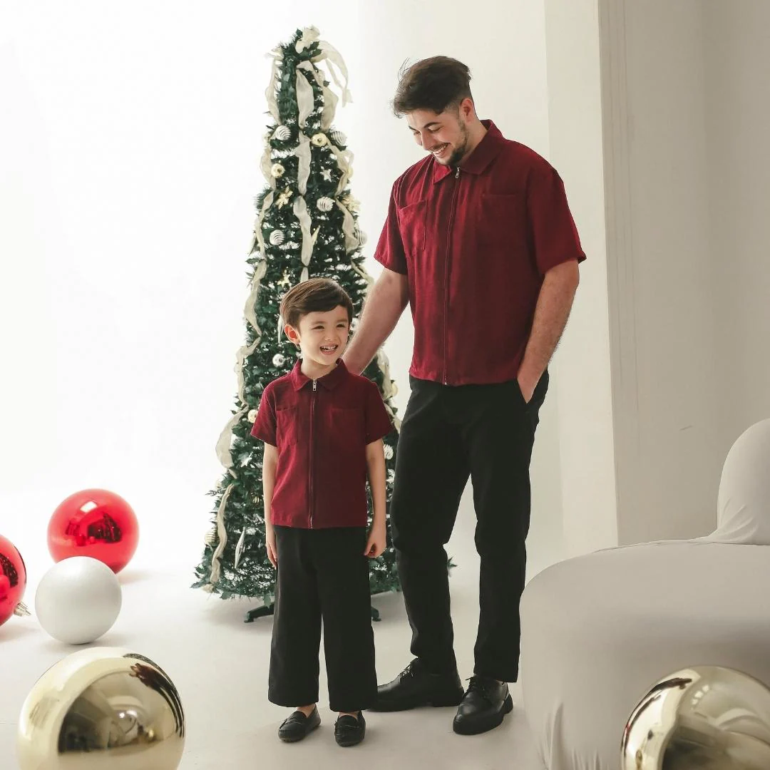 ZIEL KIDS - Cosmo Top Atasan Linen Crincle Premium Couple Dad & Boy - Image 8