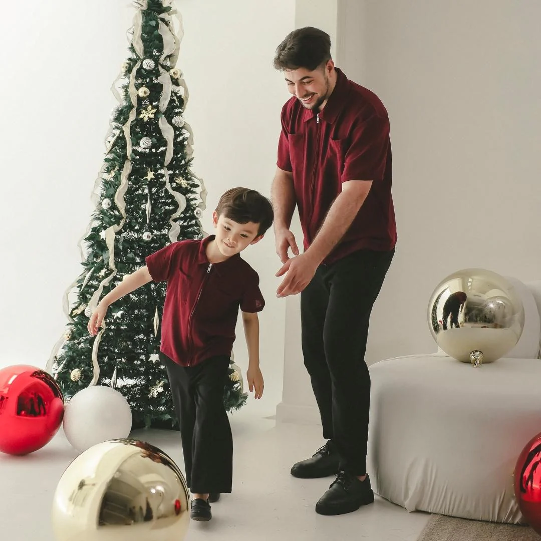 ZIEL KIDS - Cosmo Top Atasan Linen Crincle Premium Couple Dad & Boy - Image 9
