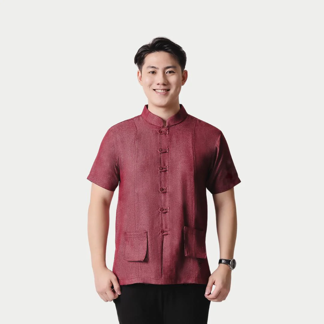ZIEL KIDS - Han Cheongsam | CNY 2026 | Atasan Qipao Denim Cotton Premium | Couple Dad & Boy - Image 5