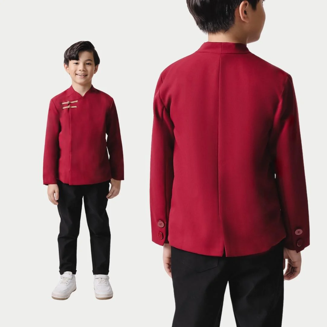 ZIEL KIDS - Hao Cheongsam | CNY 2026 | Atasan Qipao Semiwool Premium | Couple Dad & Boy - Image 6