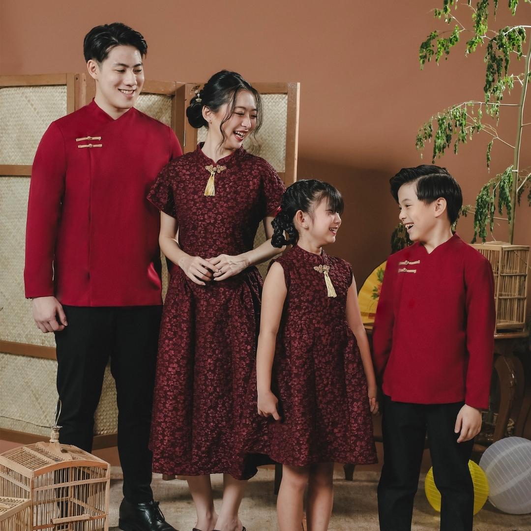 ZIEL KIDS - Hao Cheongsam | CNY 2026 | Atasan Qipao Semiwool Premium | Couple Dad & Boy - Image 9