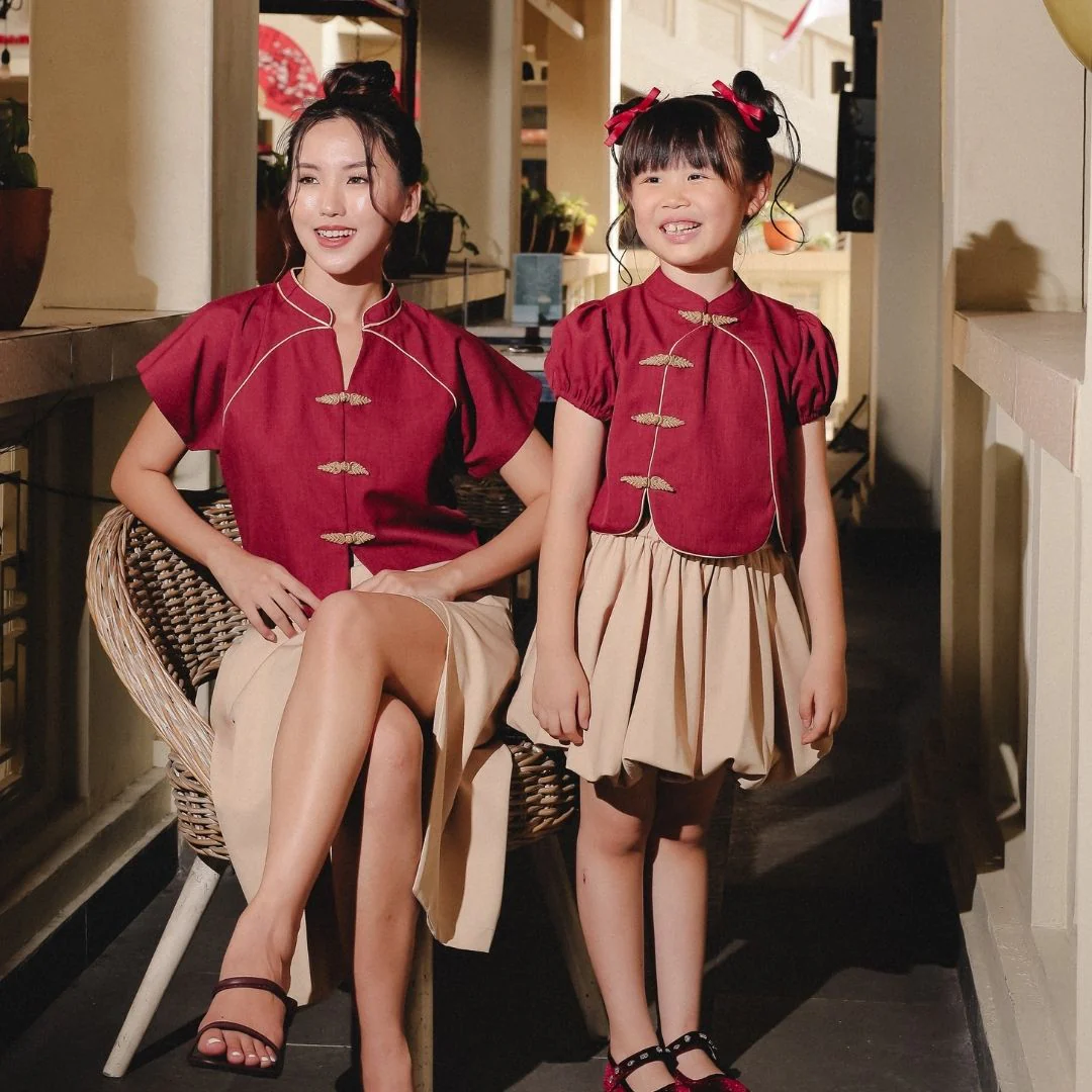 ZIEL KIDS - Hekyo Set | Cheongsam | Couple Mom & Girl - Image 9