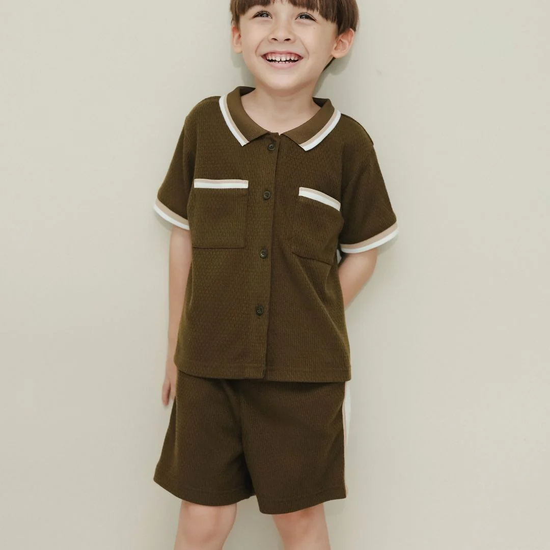 ZIEL KIDS - Jeno Set Baju Anak Laki-Laki Setelan Atas Bawah Knit Premium - Image 3