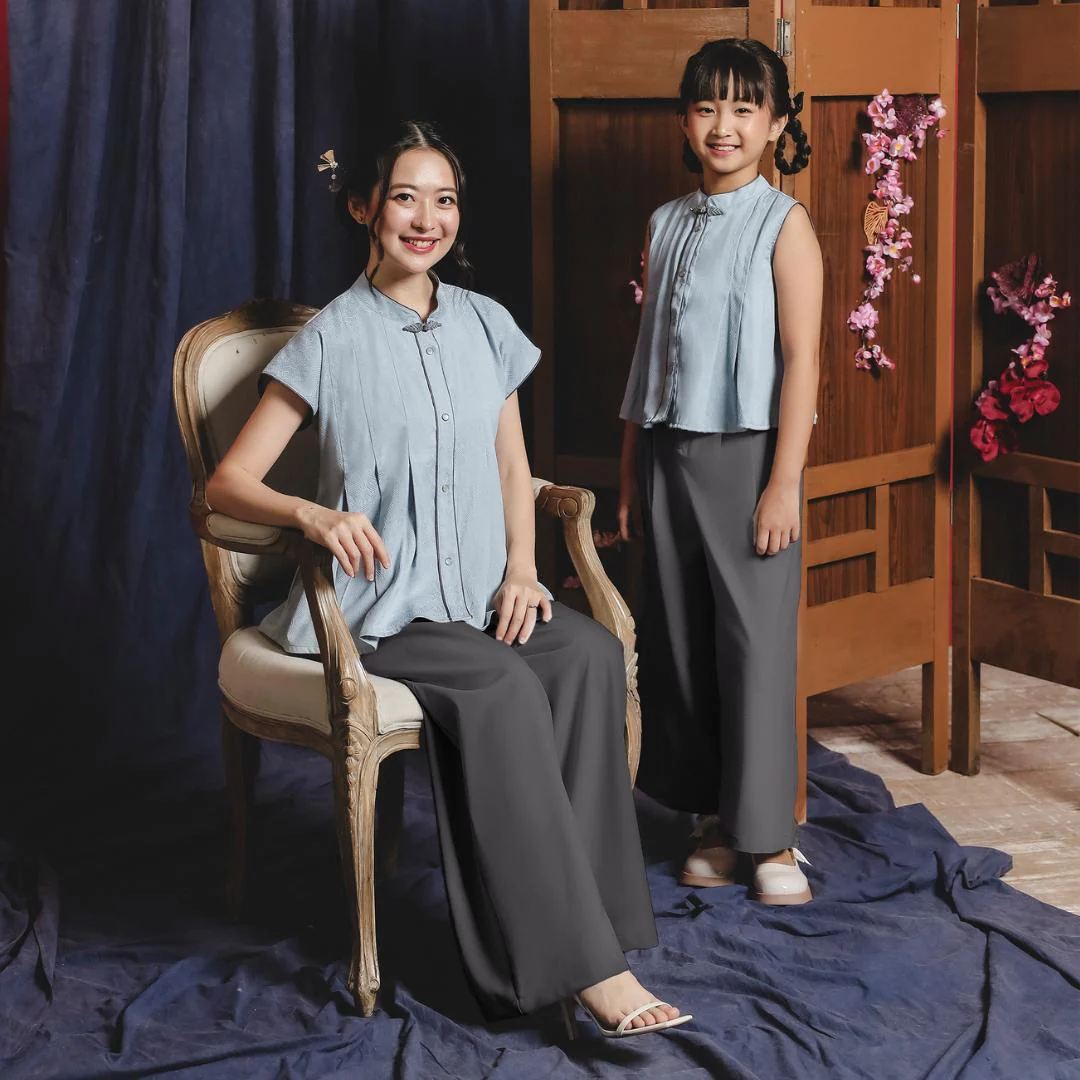 ZIEL KIDS - Jiwo Set | CNY 2026 | Setelan Cheongsam Qipao Rayon Semiwool Premium | Couple Mom & Girl - Image 3