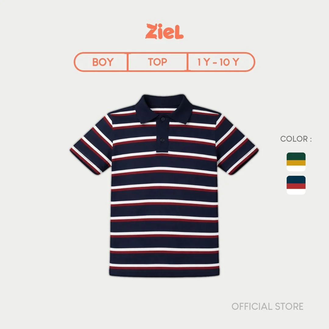 ZIEL KIDS - Larry Top Baju Anak Laki-Laki Atasan Katun Combed Premium