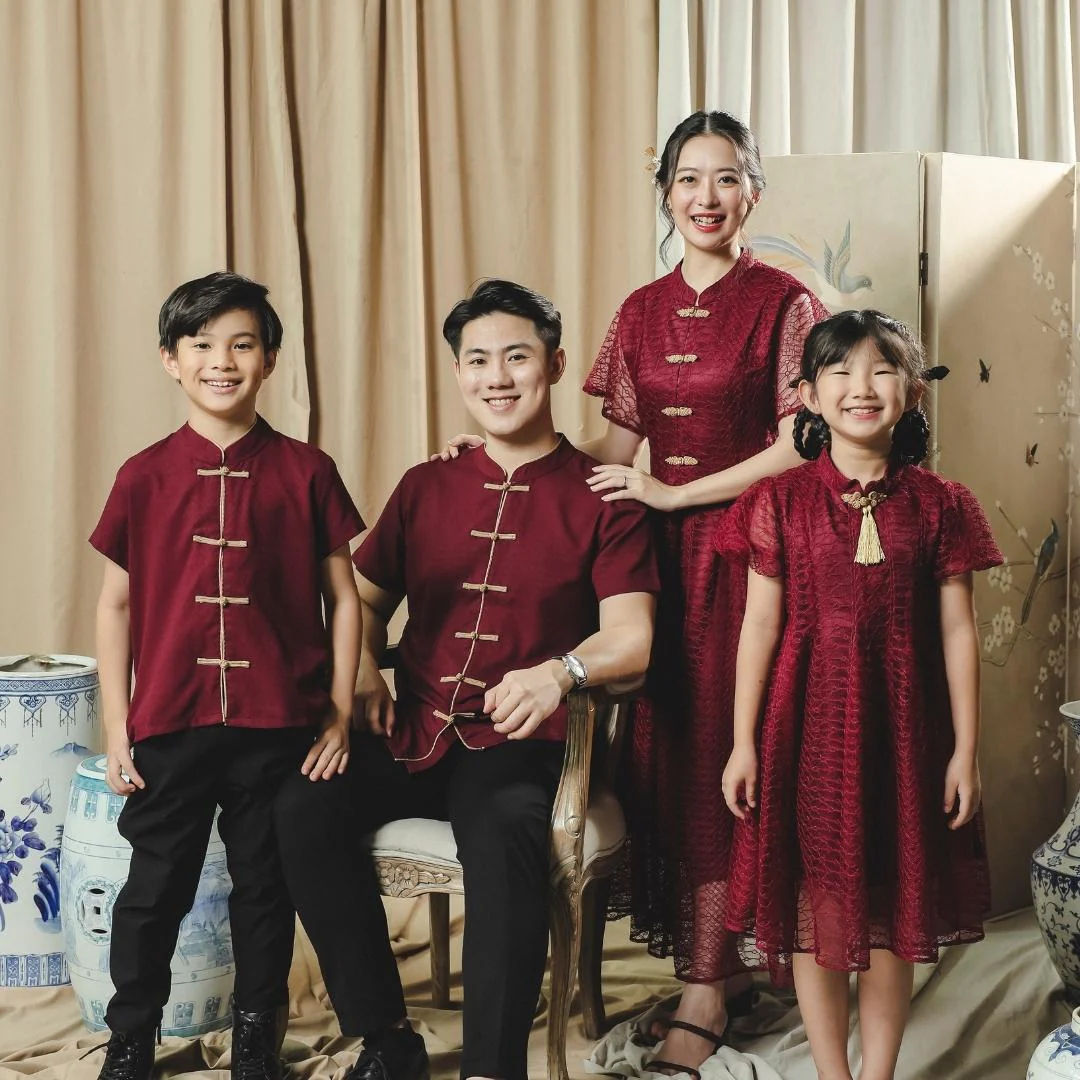 ZIEL KIDS - Leizu Dress | CNY 2026 | Terusan Cheongsam Qipao Lace Premium | Couple Mom & Girl - Image 8
