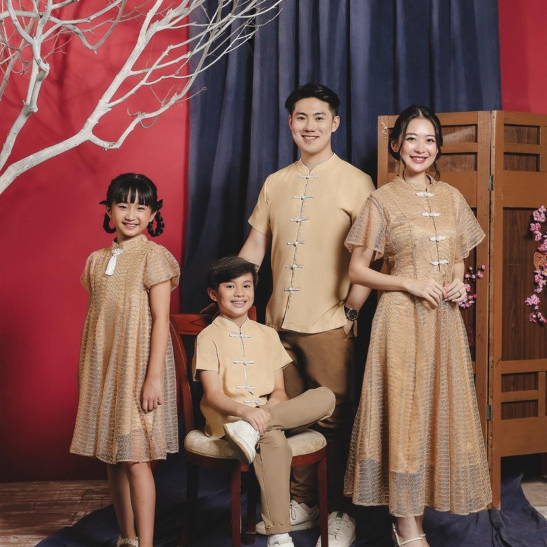 ZIEL KIDS - Leizu Dress | CNY 2026 | Terusan Cheongsam Qipao Lace Premium | Couple Mom & Girl - Image 9