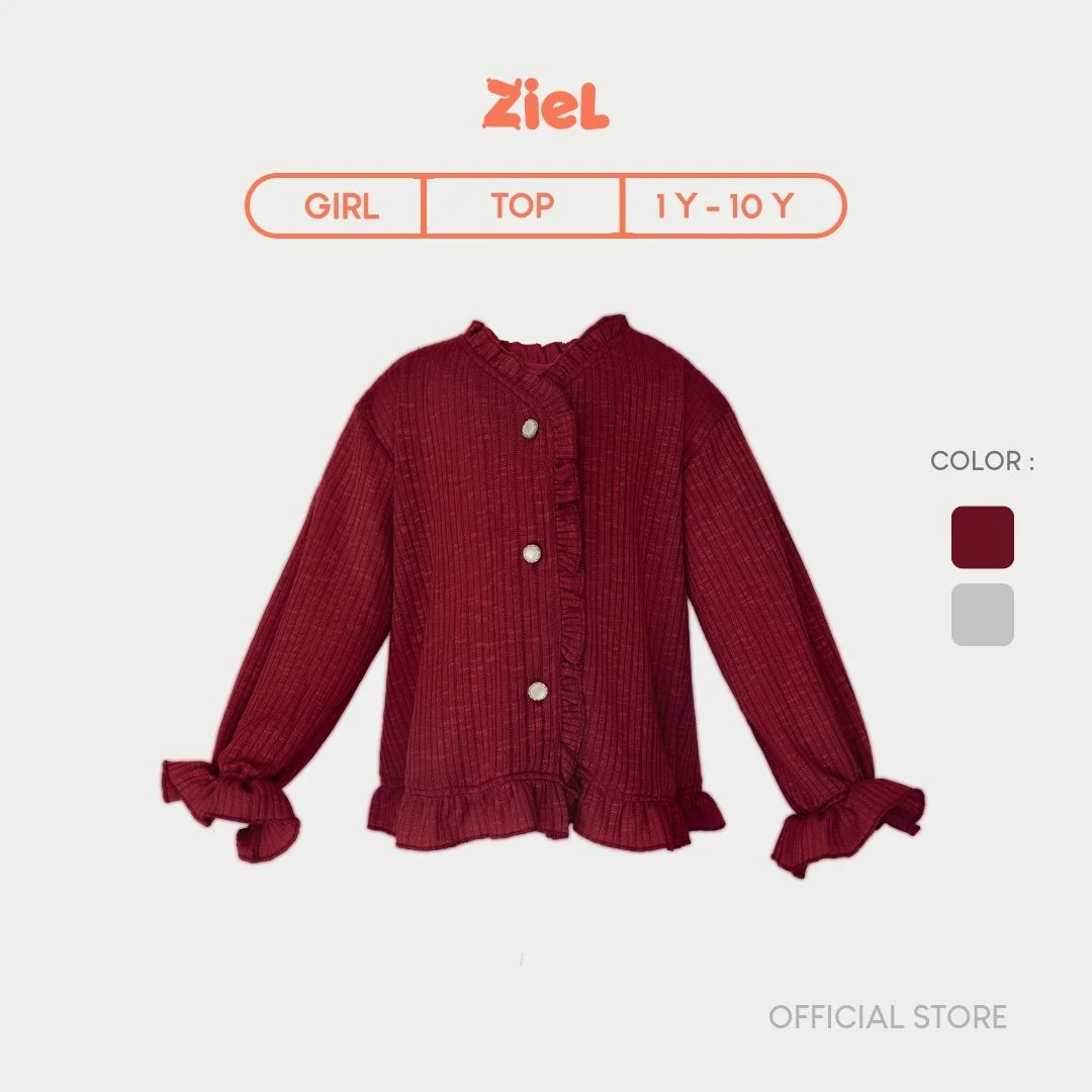 ZIEL KIDS - Litzy Top Baju Anak Perempuan Atasan Sweater Knit Premium