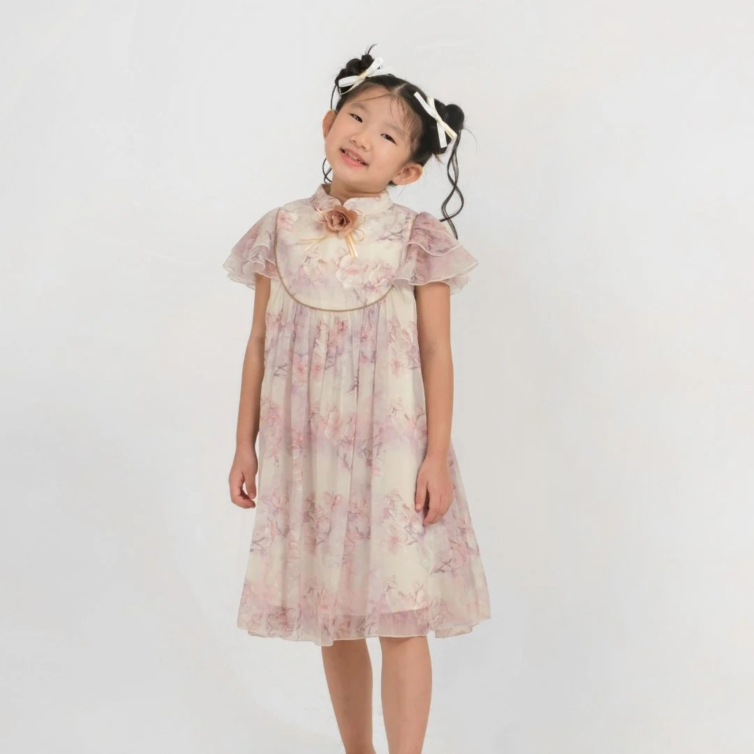 ZIEL KIDS - Mehua Dress | Cheongsam | Couple Mom & Girl - Image 4