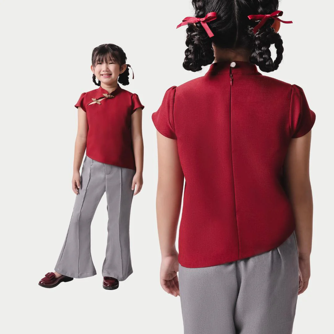 ZIEL KIDS - Nuo Set | CNY 2026 | Setelan Cheongsam Qipao Semiwool Premium | Couple Mom & Girl - Image 5