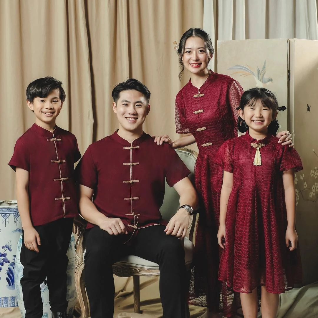 ZIEL KIDS - Renjun Cheongsam | CNY 2026 | Atasan Qipao Jacquard Premium | Couple Dad & Boy - Image 9