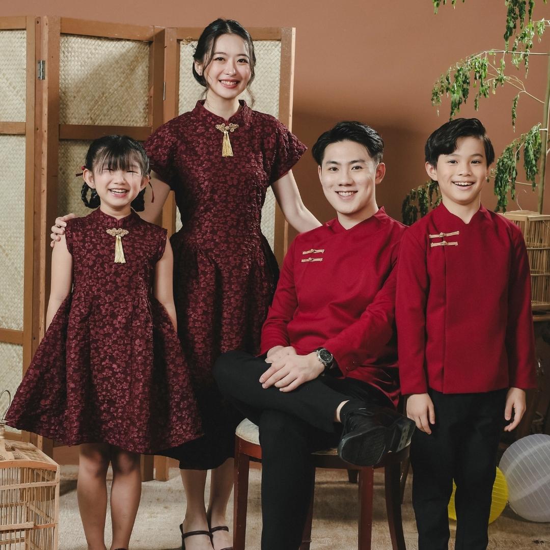 ZIEL KIDS - Rong Dress | CNY 2026 | Terusan Cheongsam Qipao jacquard Premium | Couple Mom & Girl - Image 9